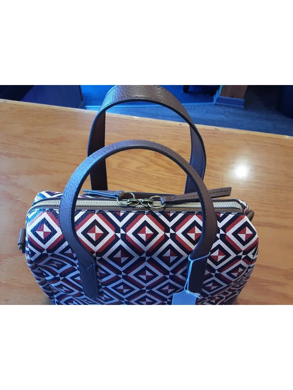 Fossil Purse (vintage) NWT Sydney Satchel Red Multi Colored